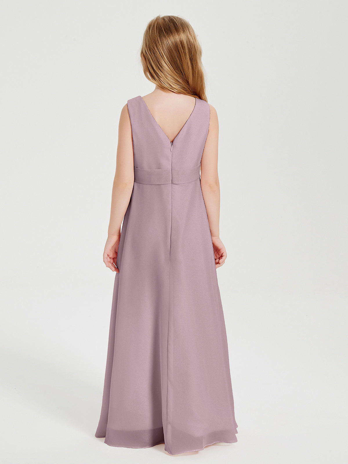 Boho Long Chiffon Bridesmaid Gown Dusk